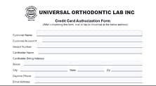 Credit Card Authorization Form preview